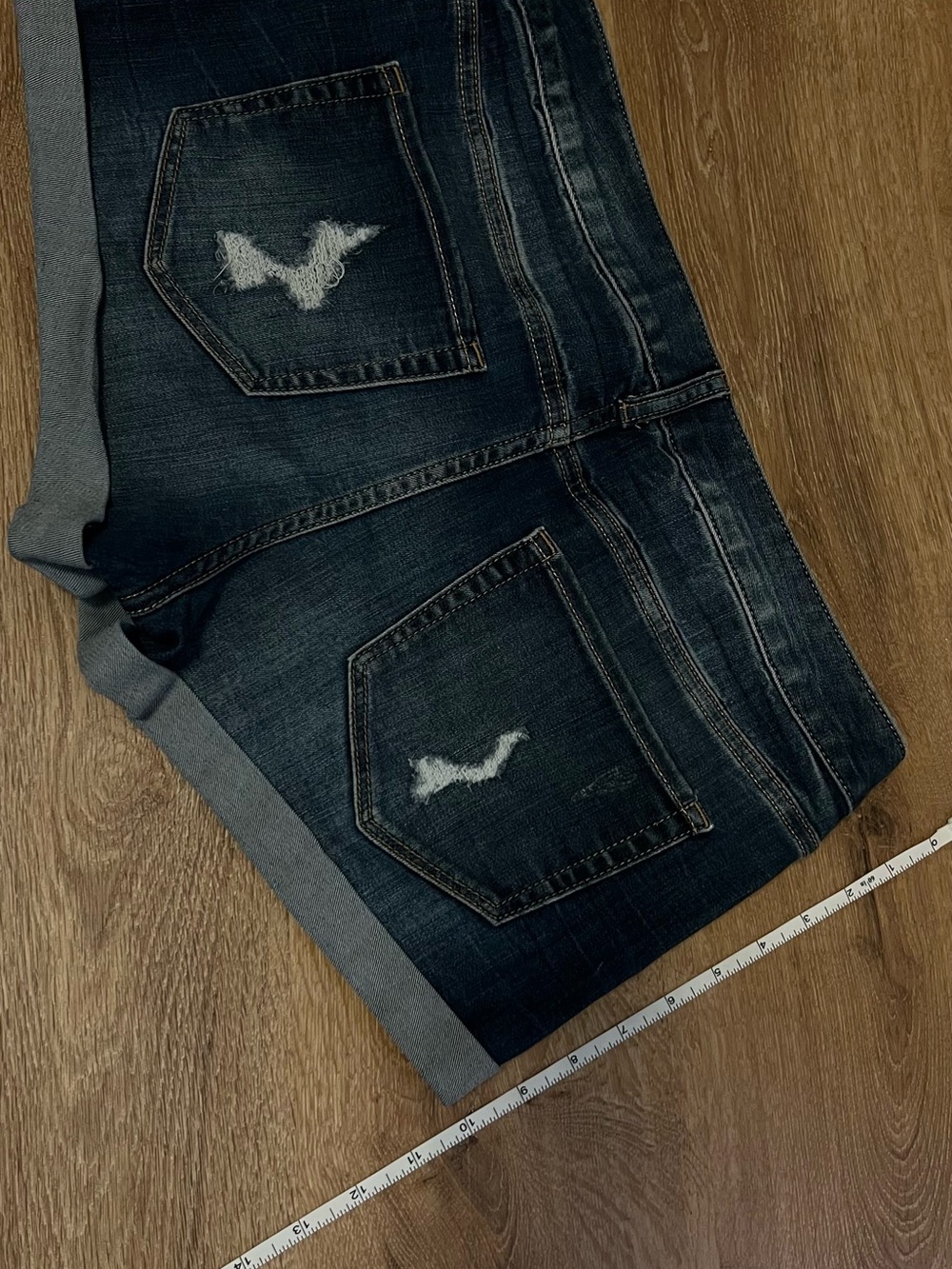 Express Dark Blue Denim Jean Shorts